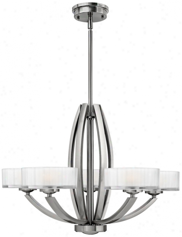 Hinkiey Meridian Collection 27" Wide Nickel Pendant Light (v3917)