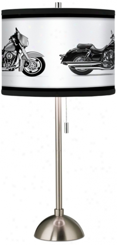 Hit The Road Custom Giclee Brushed Steel Table Lap (60757-h6255)