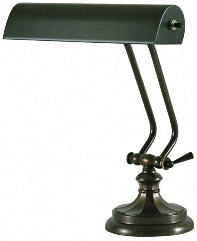 House Of Troy 13&#8221; High Mahogany Bronze Piano Lamp (r3410)