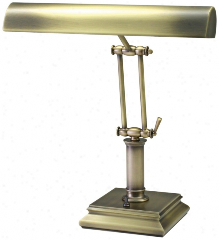 House Of Troy 14&#8221; High Brass Twin Arm Piano Desk Lamp (r3415)