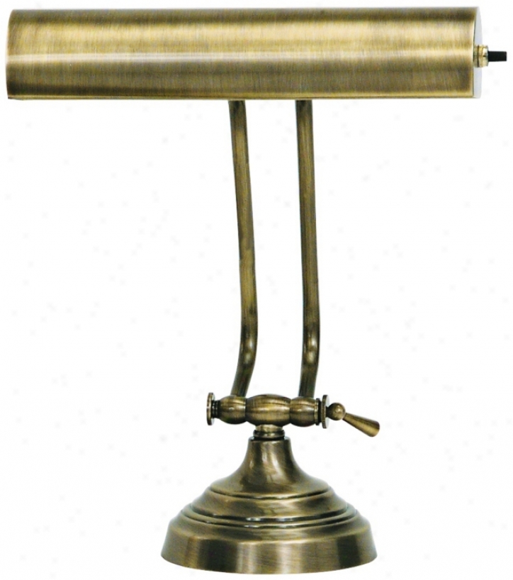 House Of Troy Advent Twin Arm Antique Brass Piano Desk Lamp (r3365)
