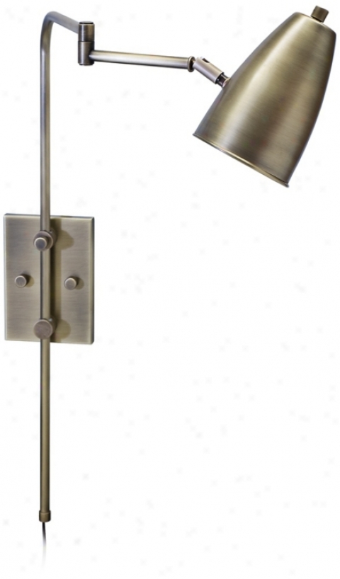 House Of Troy Cambridge Antique Brass Swing Arm Wall Lamp (x5580)