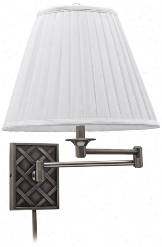 House Of Troy Deco Baskt Silver Swing Arm Wall Lamp (x5630)