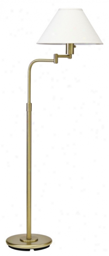 House Of Troy Home Office Swingarm Satin Brass Floor Lamp (66224)