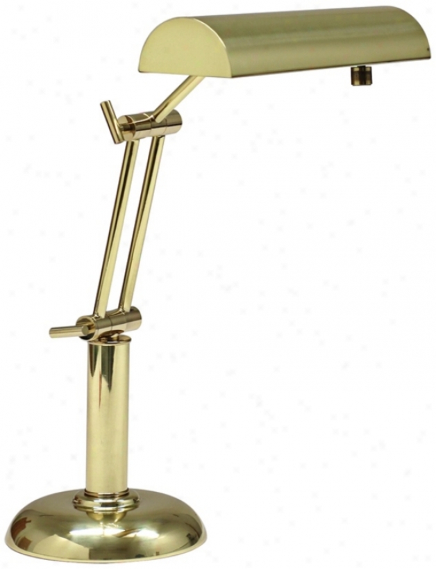 House Of Troy Polished Brass 14" High Piano Lamp (r3427)