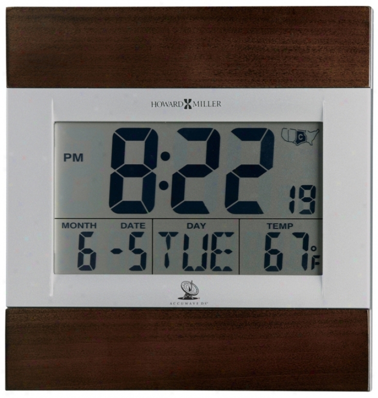 Howard Miller Techtime Iii Lcd Table Or Wall Clock (m9012)