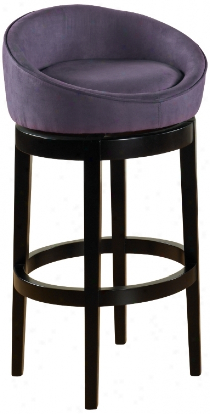 Igloo Eggplant Microfiber 26" High Swivel Counter Stool (p6082)