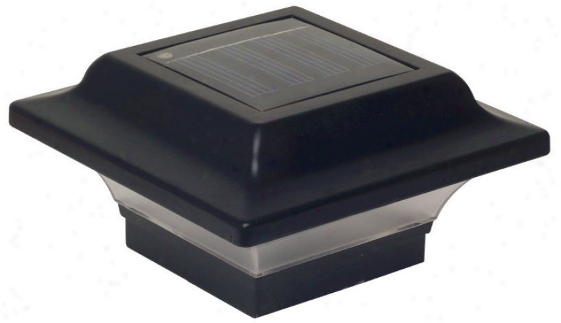 Imperial Black Solar Powered Outdoor Post Light (35417)
