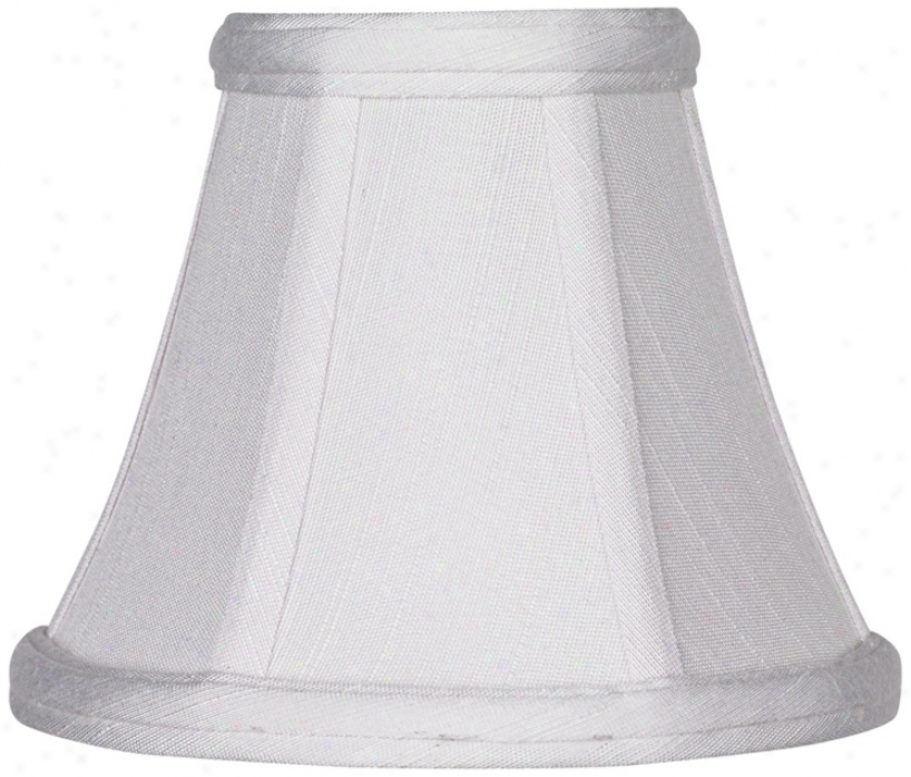 Imperial White Manufactured cloth Lamp Shade 3x6x5 (clip-on) (t4409)