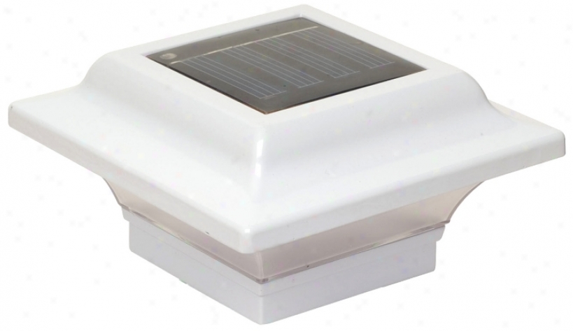 Imperial White Solar Powerdd Outdoor Post Light (35424)