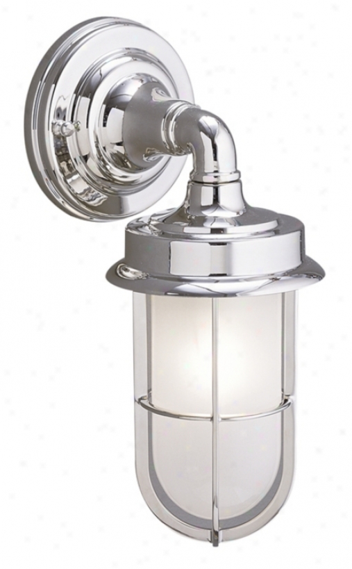 Industrial Chrome Finish 11 3/4&qupt ; High Outdoor Wall Light (85627)