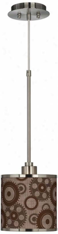 Inddustrial Gears Giclee Glow Mini Pendant Light (t6312-y6701)