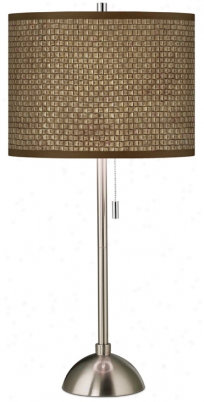 Interweave Pattern Giclee Shade Contempprary Table Lamp (607757-v2352)
