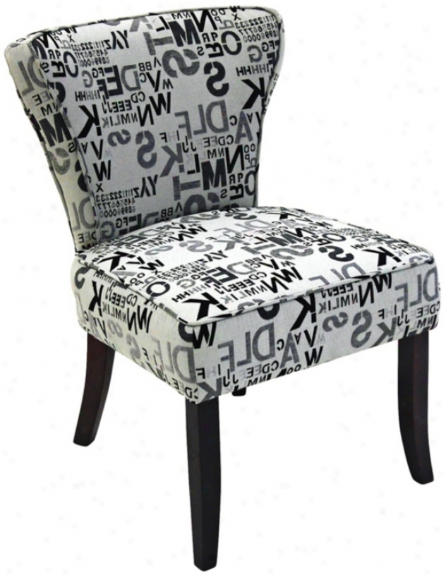 Inverted Alphabet Gray Club Chair (x2506)