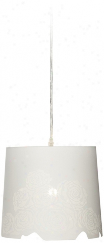 Isis Cut-out Rose 11" Wide Matte White Pendant Light (w8340)