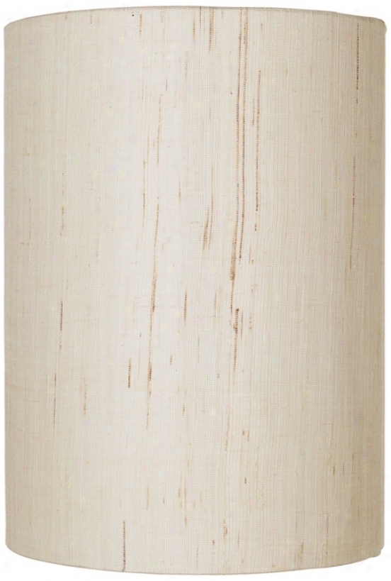 Ivory Linen Drum Cylinder Obscure 8x8x11 (spider) (00184)
