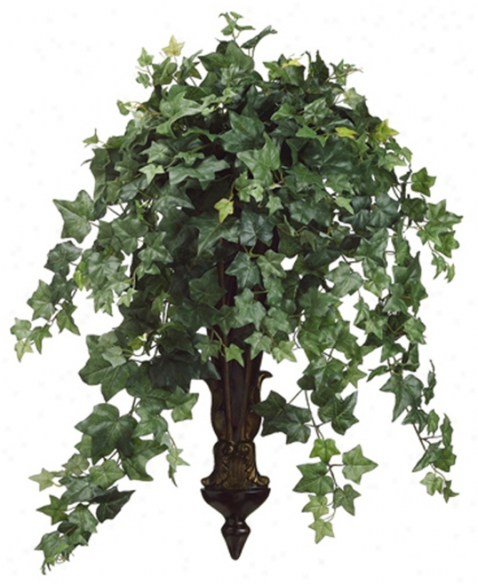 Ivy In Lont Resin Wall Top Faux Foliage (n6771)