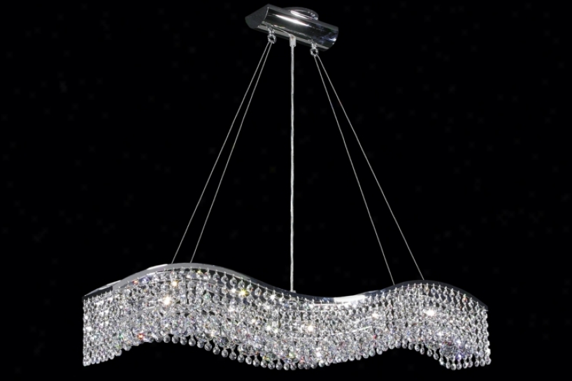 James R. Moder Crystal Wave 36" Contemporary Chandelier (49774)