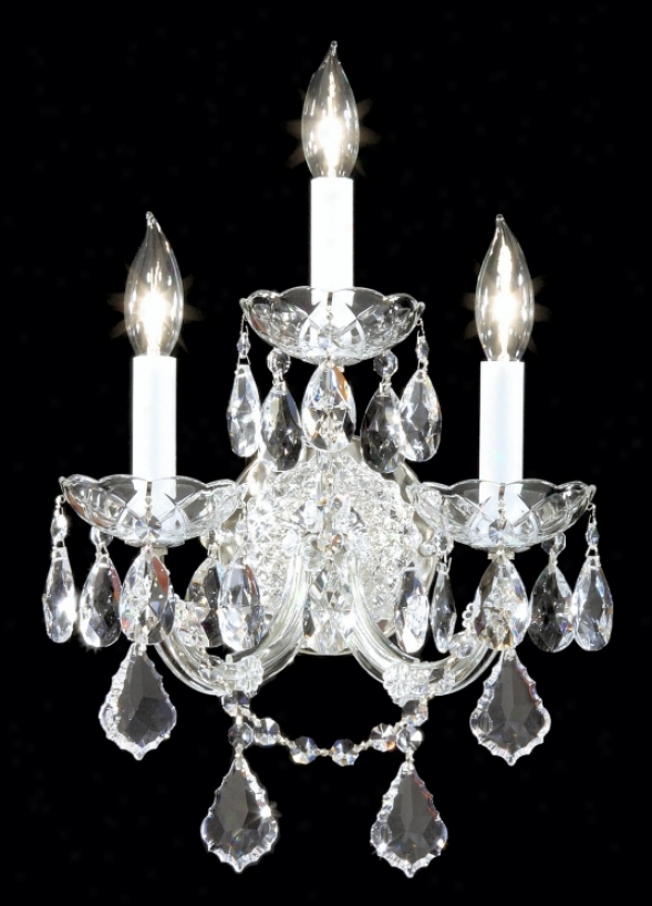 James R. Moder Maria Teresa Three Light Silver Wall Sconce (41661)