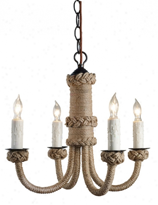 Jamie Young Udaipur Woven Jute 4-light Chandelier (m9510)