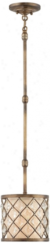 Jeweled Golden Brown Mini Pendant Light (p0363)