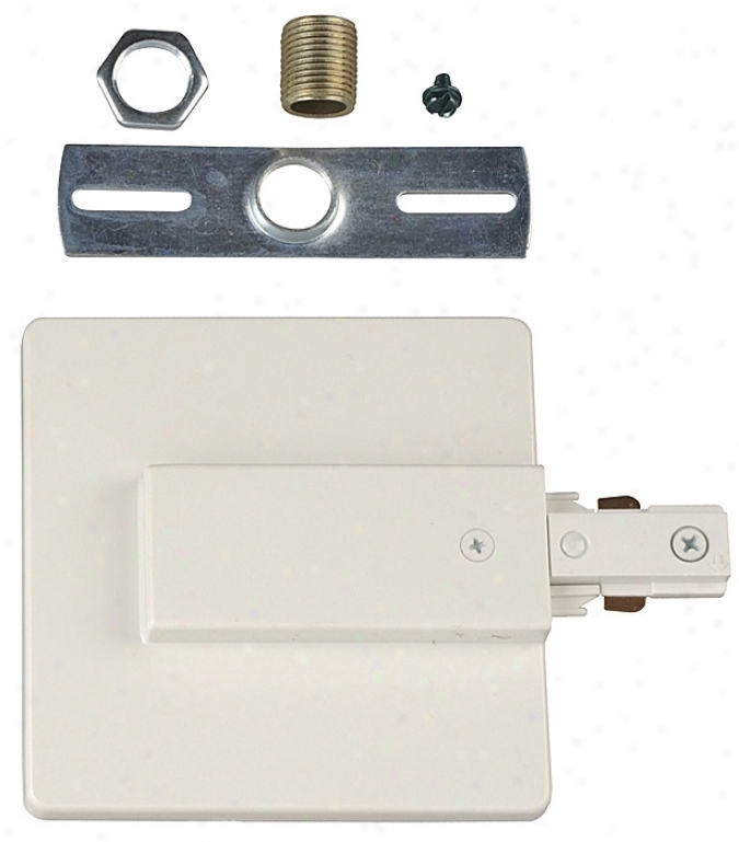 Juno Live End Connector With Cover In White (09312)