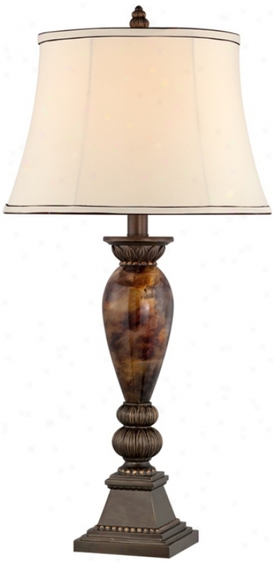 Kathy Ireland Home Mulholland 33" Marbleized Table Lamp (t3772)