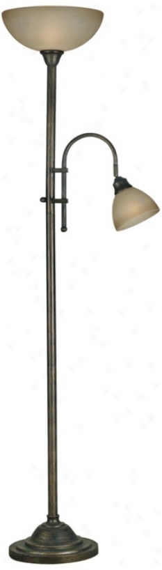 Kenroy Callahan Torchiere Floor Lamp With Side Light (r7987)