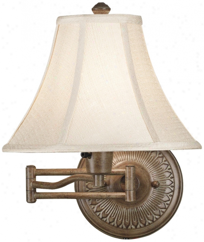 Kenroy Home Amherst Nutmeg Plug-in Swing Arm Wall Light (r8797)