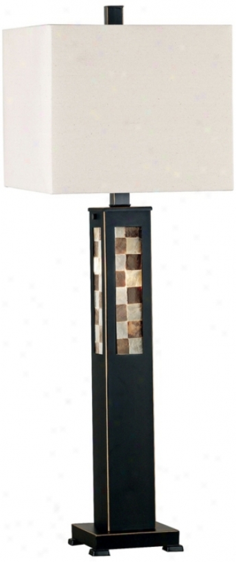Kenroy Home Window Pane Mother Of Pearl Table Lamp (x9725)