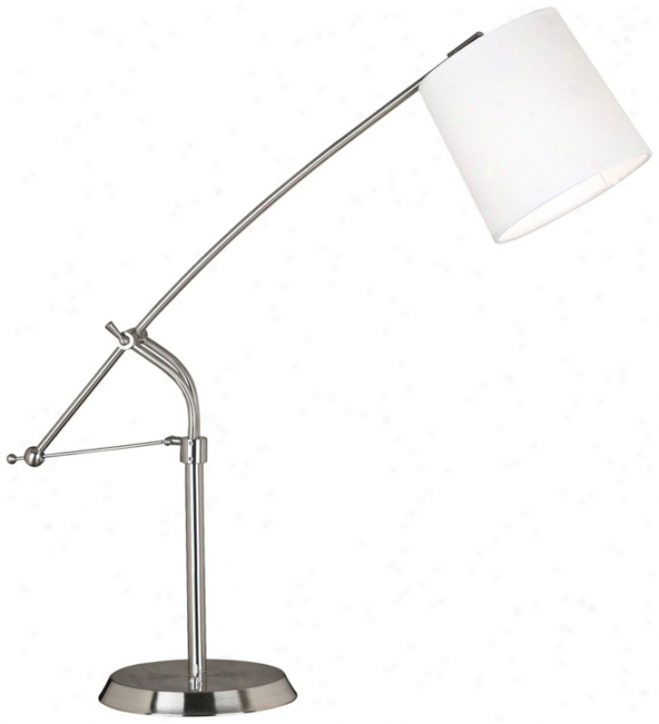 Kenroy Reeler Brushed Steel Balance Arm Desk Lamp (k8452)
