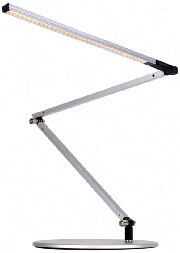 Koncept Gen 3 Z-bar Slim Daylight Led Silver Desk Lamp (v6904)