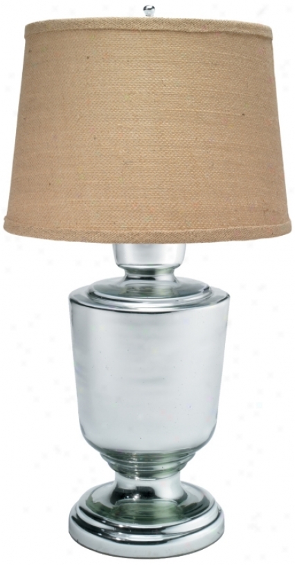 Large Laffite Mercury Glass Table Lamp (p2436)