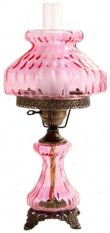 Larg Pink Rhombus Night Light Hurricane Stand  Lamp (f7950)