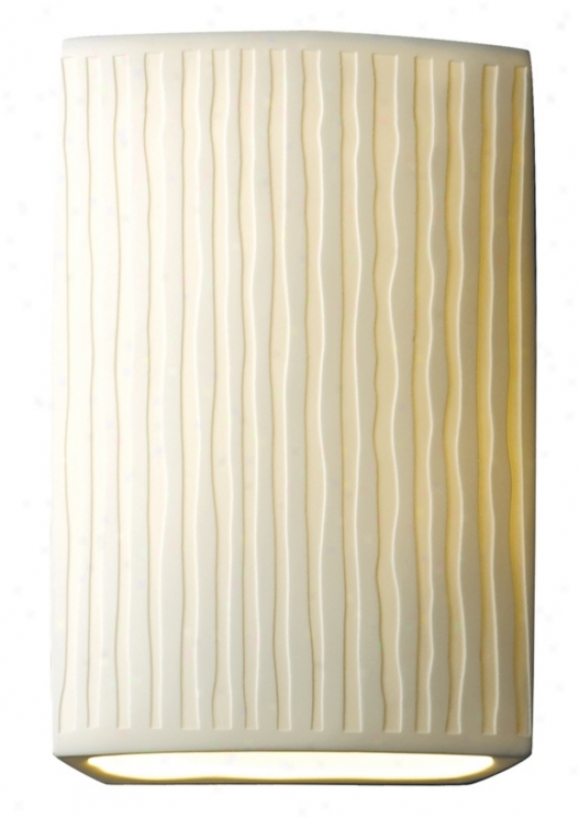 Large Rectangle Pleat 10 3/4" High Wall Sconce (08194)