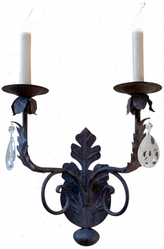 Lauta Lee Michelle 2-light With Crystals Wall Sconce (t3393)