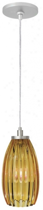 Lbl Flute Amber Glass Monopoint Pendant (40367-47250)