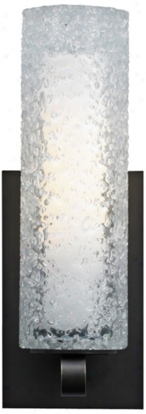 Lbl Mini-rock Candy 12&quor; Clear Glass Wall Sconce (x6906)