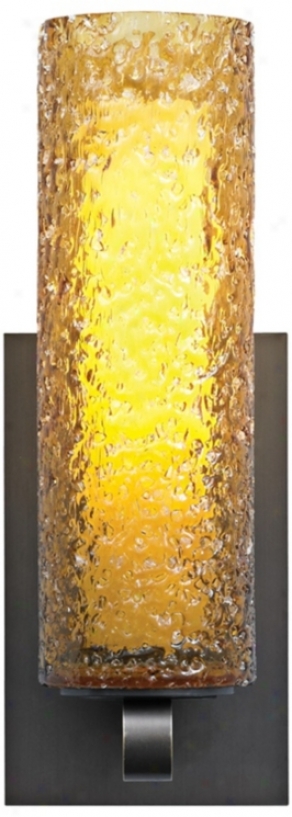 Lbl Mini-rock Candy Amber Glass 12" Wall Sconce (x6907)