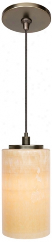 Lbl Onyx Cylinder Bronze Pendant Light (42257-m8561)