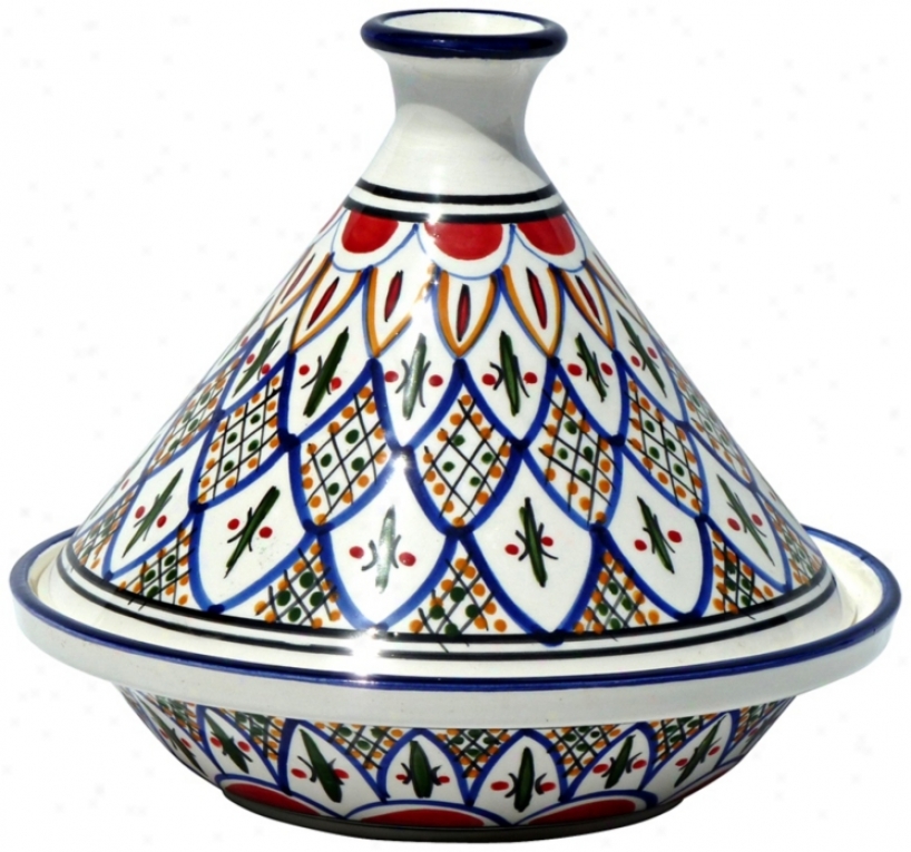 Le Souk Ceramique Tabarka Design Serving Tagine (y0076)