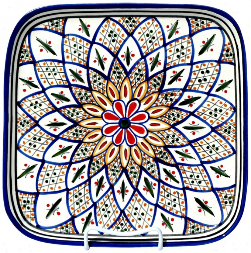 Le Souk Ceramique Tabarka Design Square Platter (y0082)