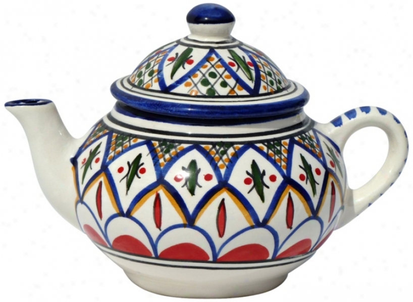 Le Souk Ceramique Tabarka Design Teapot (y0095)