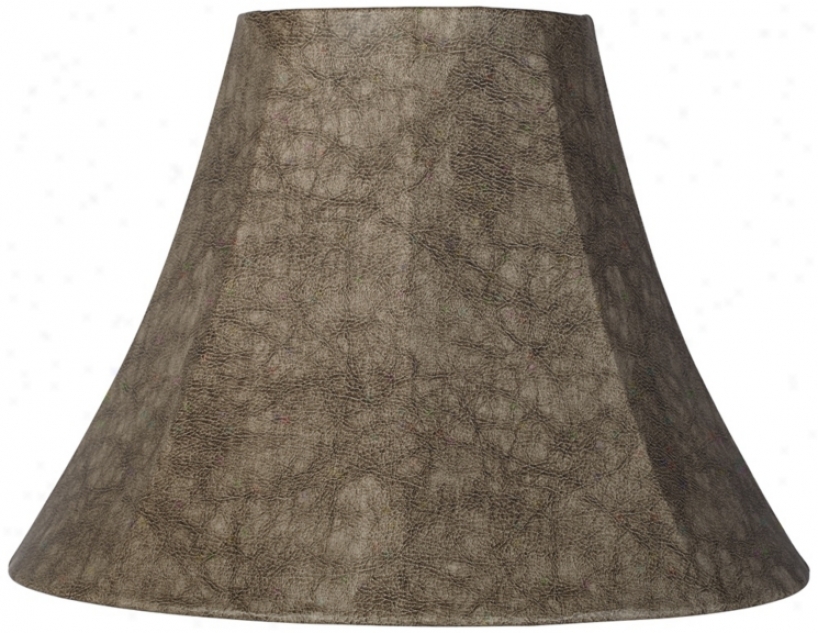 Leatherette Tan Bell Shade 7x16x12 (spider) (x481)