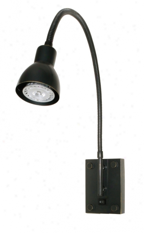 Led Dark Bronze Gooseneck Plug-in Swing Arm (h5399)