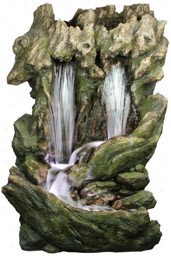 Led Double Fall Waterfall Outdoor Fountain (x3699)