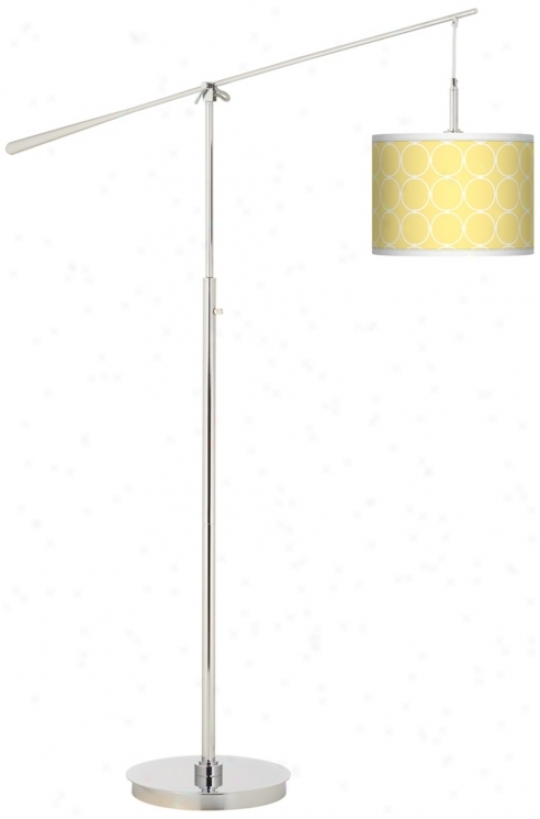 Lemon Interlace Giclee Boom Arm Floor Lamp (n0749-n4310)