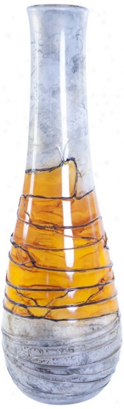 Lemon Twist Tall Decorative Glass Bottle (v2732)