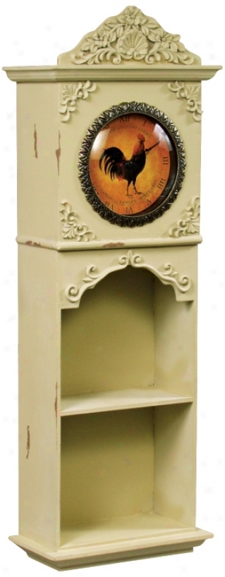 Light Green 27" Dear Display Question With Rooster Clock (j3095)