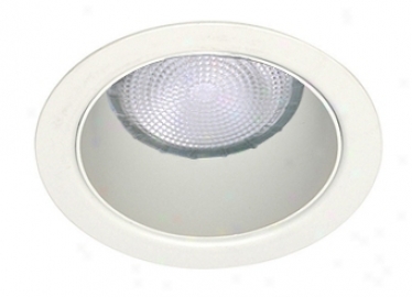 Lightolier 4" Line Voltage White Cone Recessed Light Trim (09611)